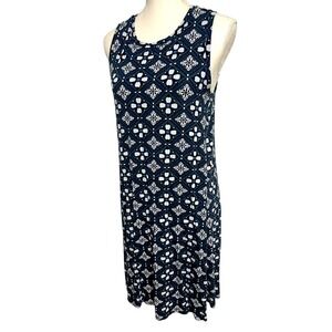 LOFT Outlet Sleeveless Midi Shift Slate Blue Dress Womens Medium